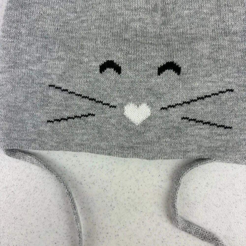 Polarn O. Pyret Gray Mouse Knit Winter Cap NWT 4-9M